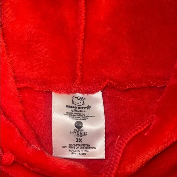 Hello Kitty Red Sweatshirt Vibrant Hoodie - Picture 2 of 3